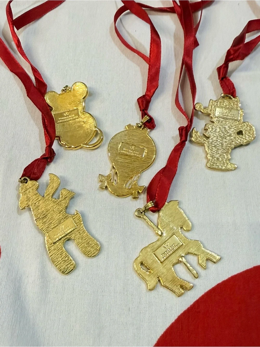 Wallace Christmas Cookie Ornament Candy Cane Pendant Lot of 6 Vintage